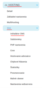obrázok miesta instalácie WordPress jedným kliknutím – wp-skola